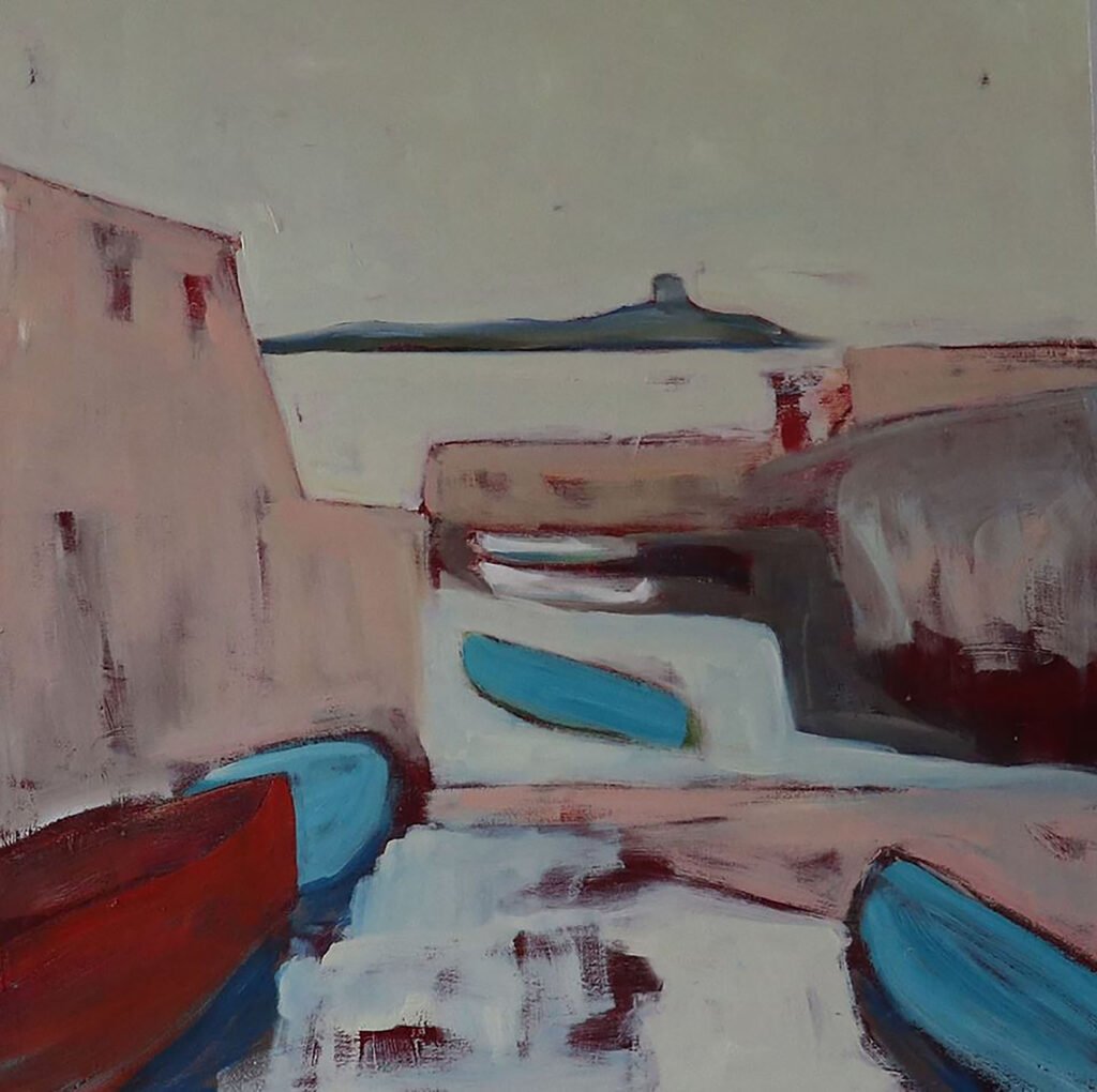 Joes Boat, Oil on canvas, 80cm x 80cm, 2019 - Nua Collective - Artist