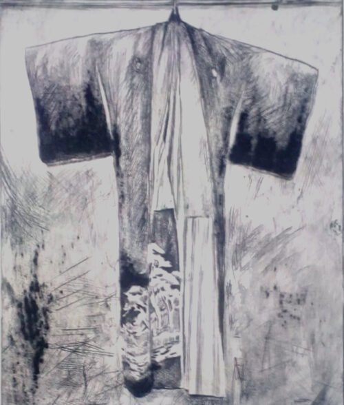 Kimono drypoint etching plate - John Keating - Nua Collective - Artist