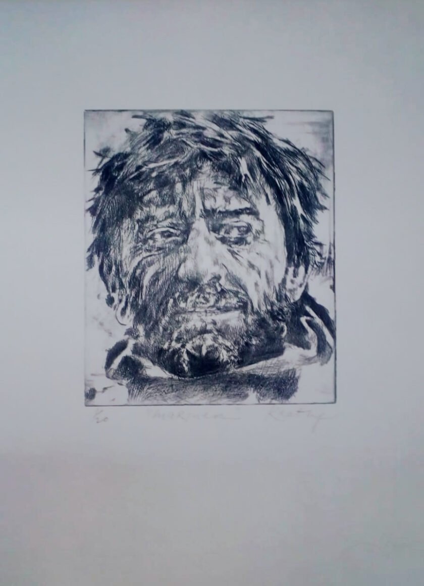 Mariner drypoint etching - John Keating - Nua Collective - Artist Full