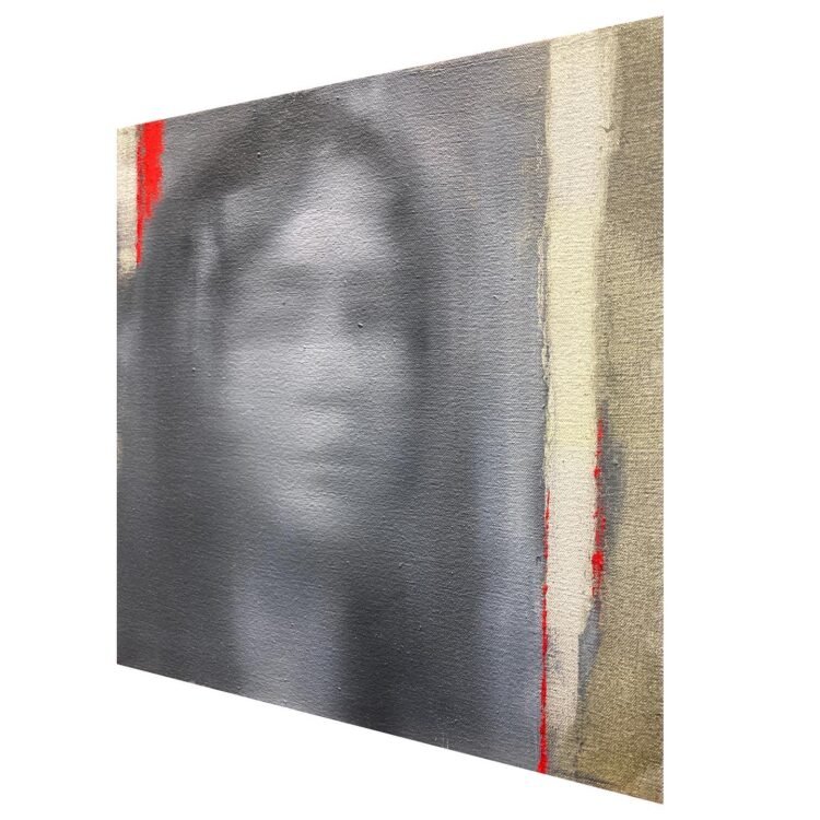 Robert Jackson - Nua Collective - Headface 212, oil on canvas 30x30cm
